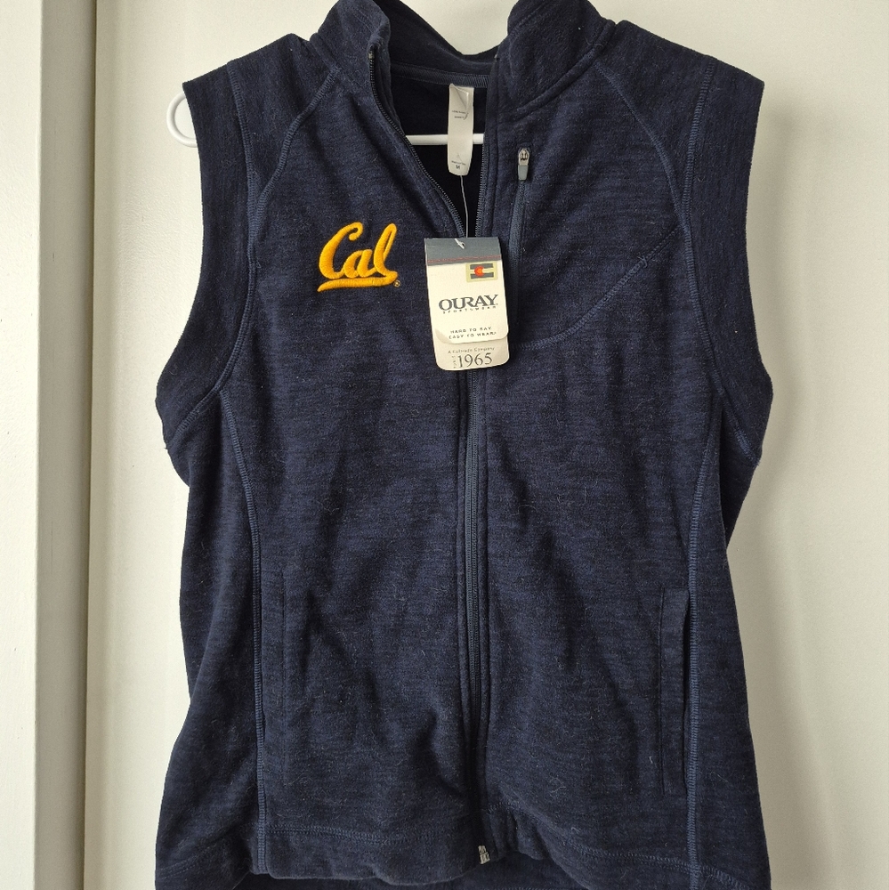 Quay Australia Navy Blue Vest with Yellow Logo